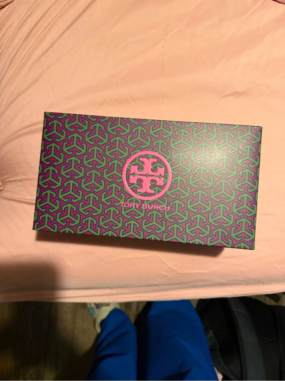 Tory Burch Purple and Green Geometric Box